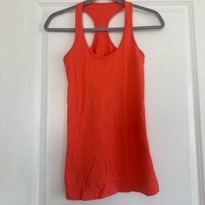 Lululemon Athletica Racerback Coral Orange Tank with Canadian Adirondack Chair